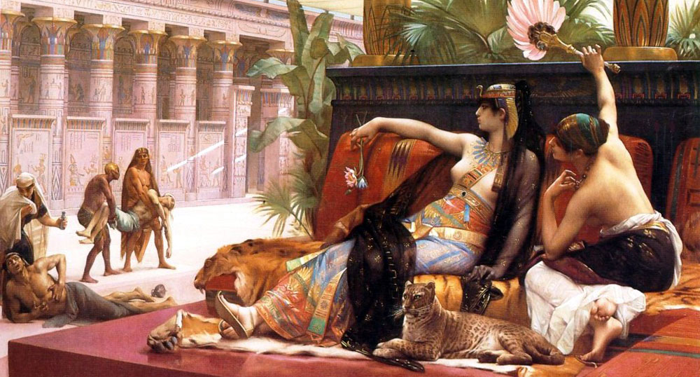Картина Александр Кабанель (Alexandre Cabanel). Клеопатра испытывает яды на заключённых (1887)