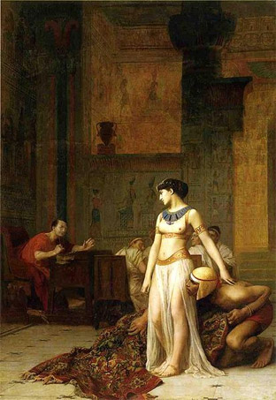 Картина Jean-Léon Gérôme «Цезарь и Клеопатра» (1866)
