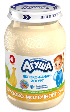 Фруктово-молочное пюре Агуша